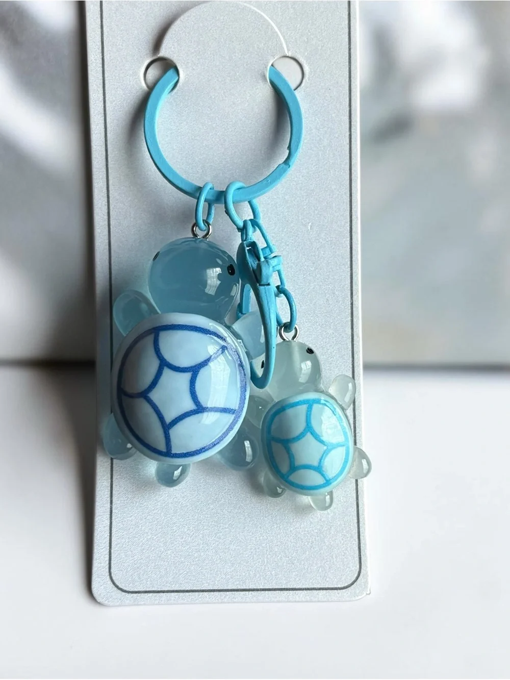 Blue Turtle Keychain Duo